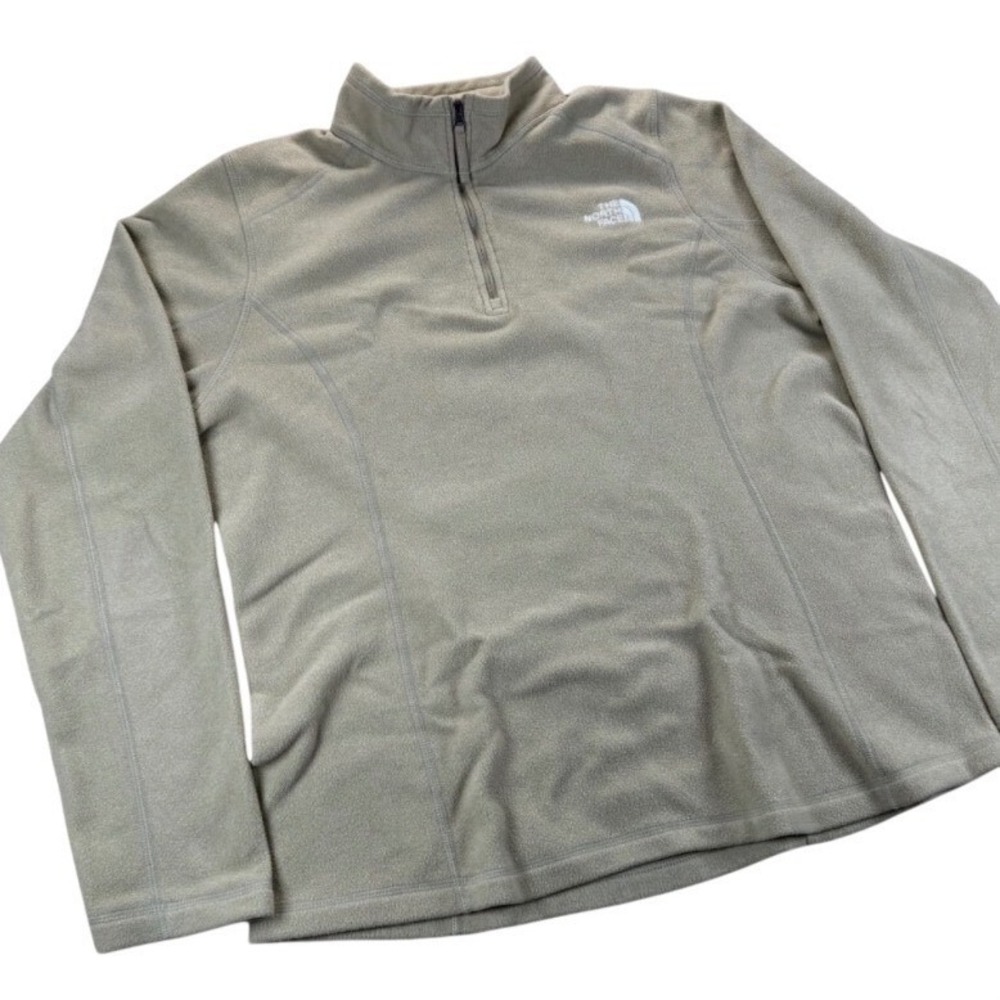 The North Face TKA 100 Glacier 1/4 Zip Fleece Pullover Womens M Misty Sage Green
